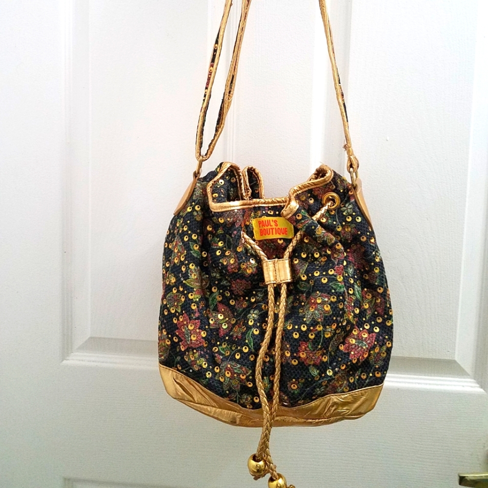 TODAY ONLY! $25 Paul's Boutique Gold Sequin Bucket Bag